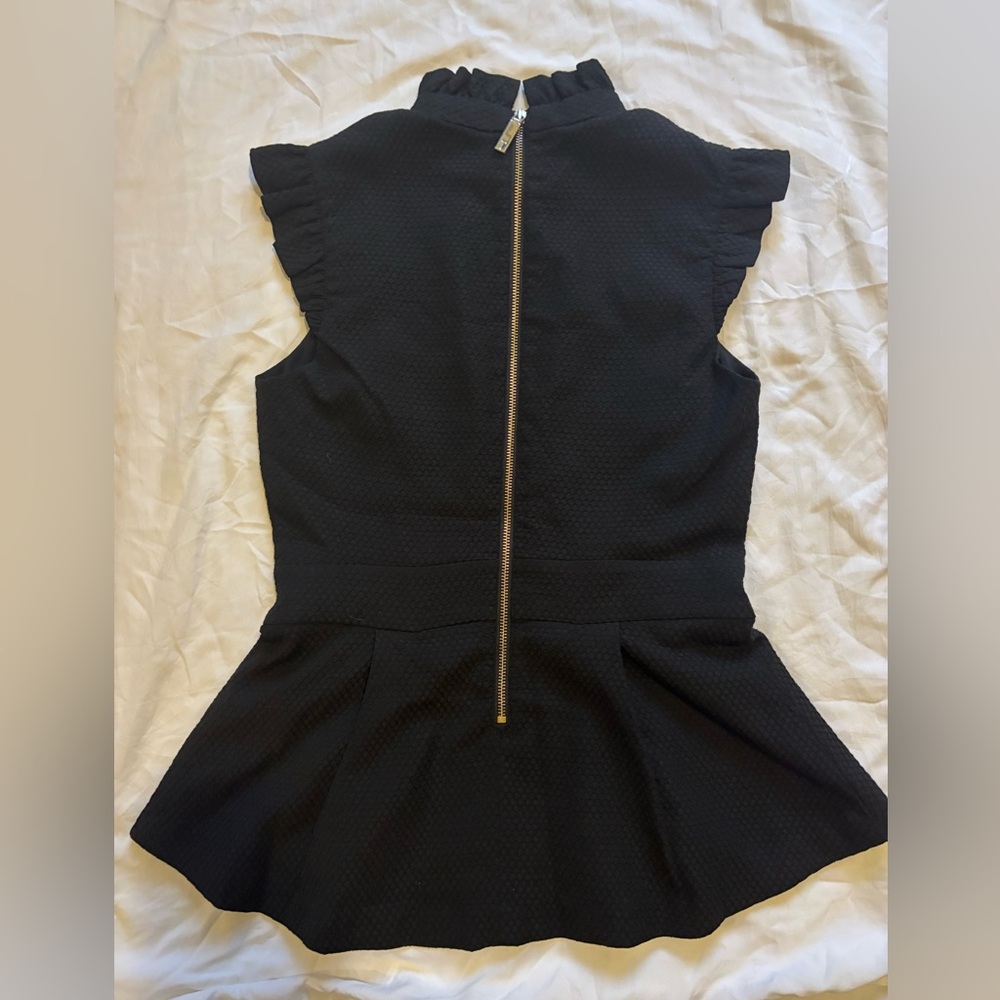 Ted Baker Elegant Black Peplum Top - Picture 6 of 8